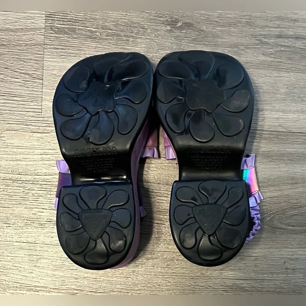 John Fluevog ruffle straps